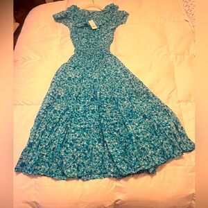 Draper James Flutter Sleeve Maxi Dress. NWT